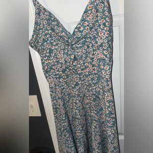 SHEIN floral green sundress